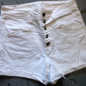 American Eagle White Jean Shorts